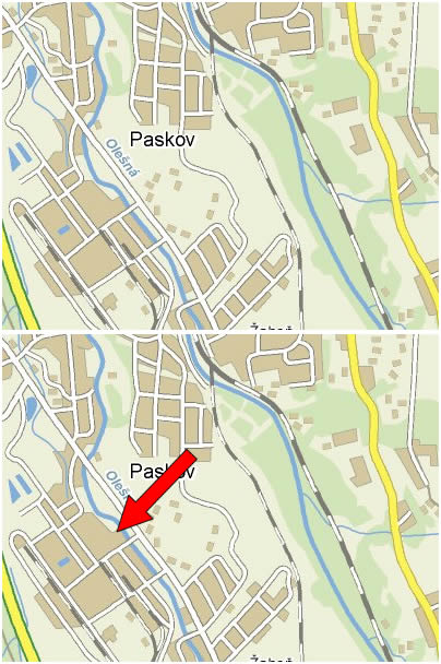Mapa - Paskov